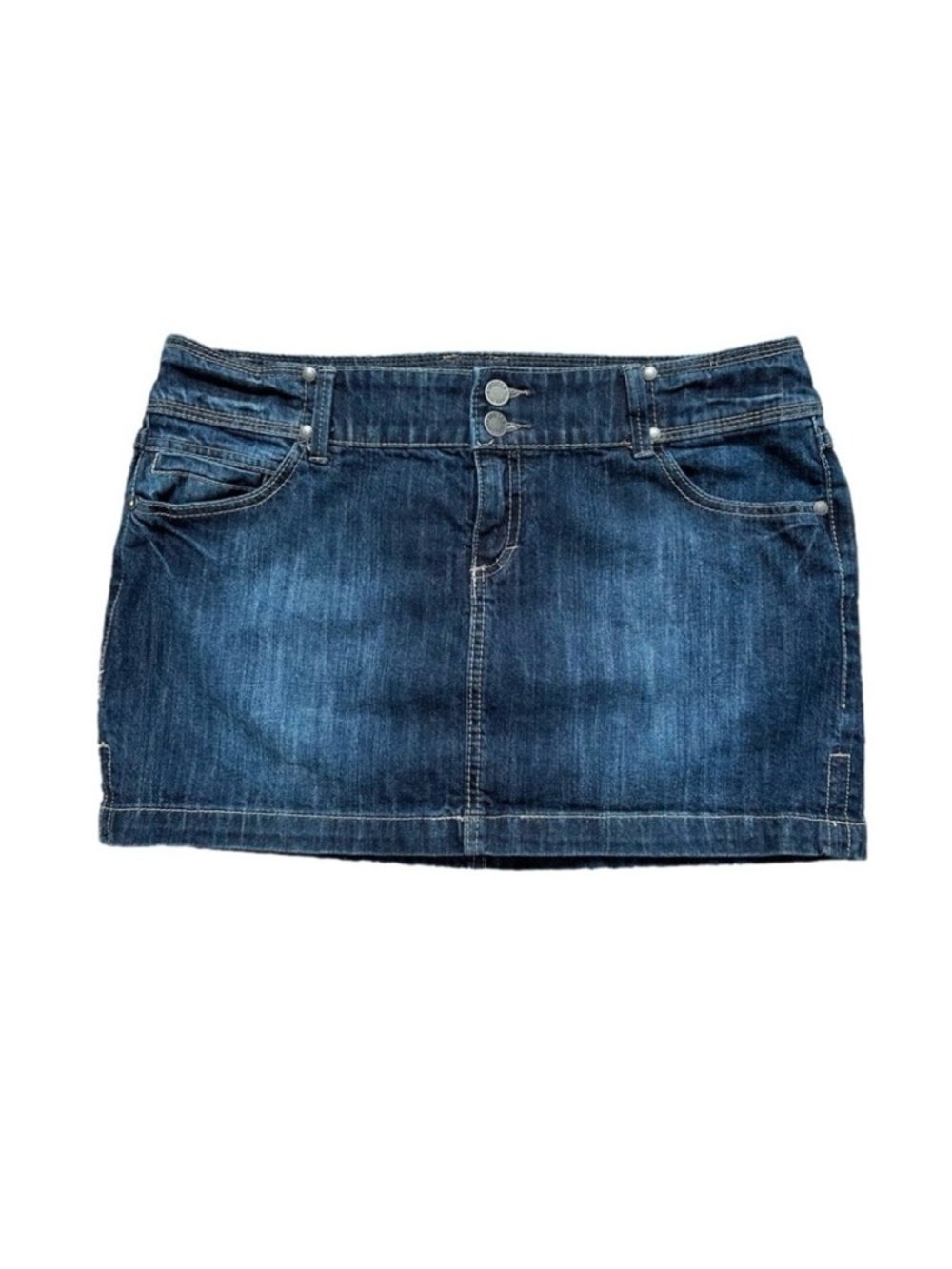 Coastal Cowgirl Denim Mini Skirt Jean Skirt Festival Fashion - Size 13